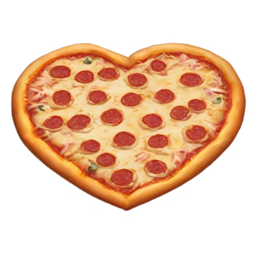 Realistic heart shaped pizza sitting flat in a Pink open pizza box. sticker