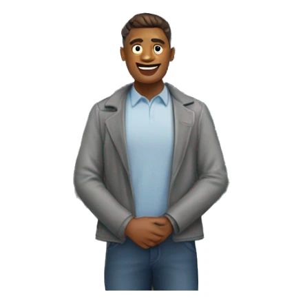 a man infront of the matterhorn mountain sticker