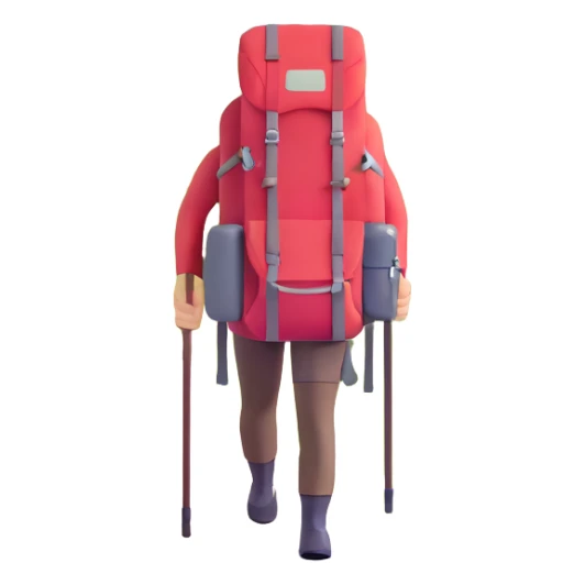 Kungsleden trail with hiking backpack and Nordic landscape sticker