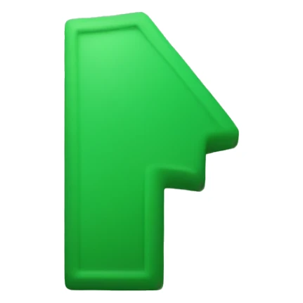 upward direction emoji in green color sticker