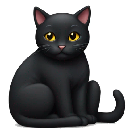 Cuddling black cat  sticker