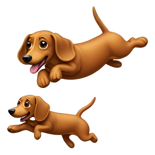 Wiener dog doing an ollie sticker