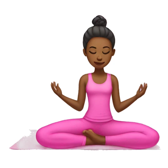 Girls plonked yoga in pink  sticker