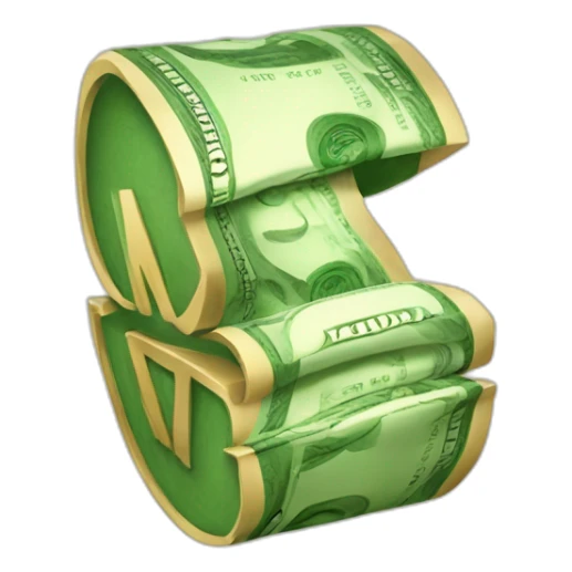 Letter M millionaire money sticker