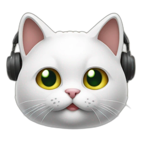 un chat qui boit de la bière est qui porte un casque de gaming sticker