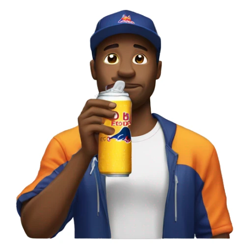 The man who drinks redbull sticker