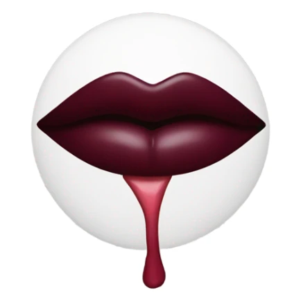 Burgundy lipstick with heart sticker