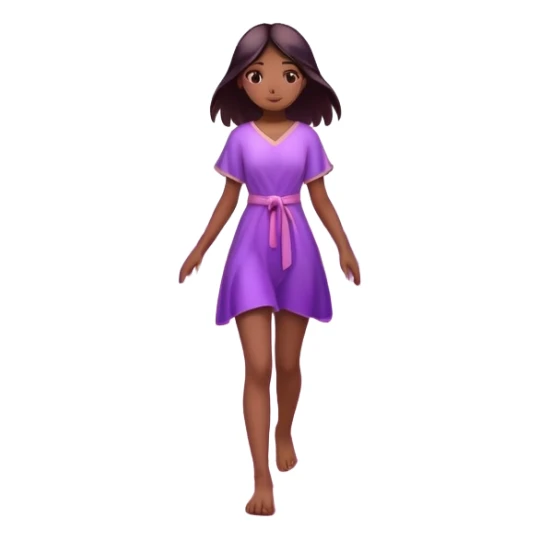 
A small figure walks across a glowing bridge, holding soft pink and purple orbs in each hand—symbolizing compassion and forgiveness. A gentle heart aura trails behind them, showing healing in motion. sticker