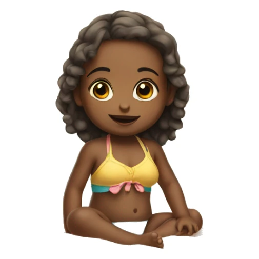 baby girl on the beach sticker