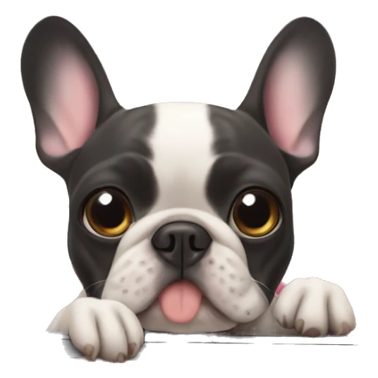 French bulldog in the car  sticker