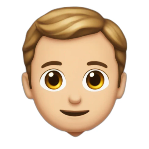 Macron en short qui mange un gâteau sticker