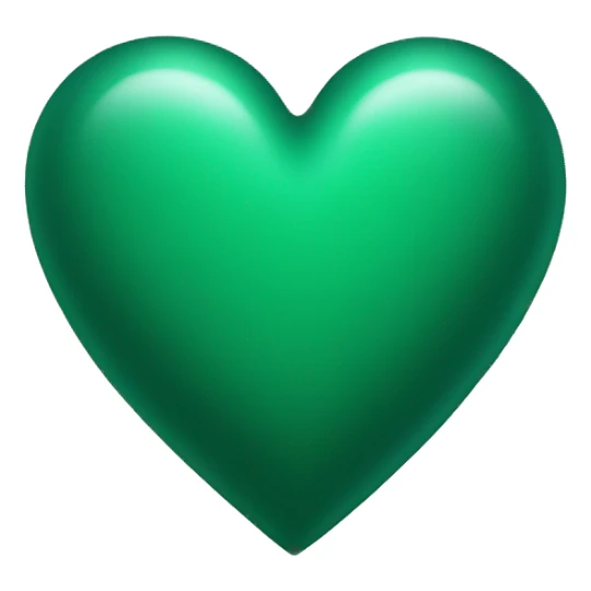 Deep green plain heart emoji sticker