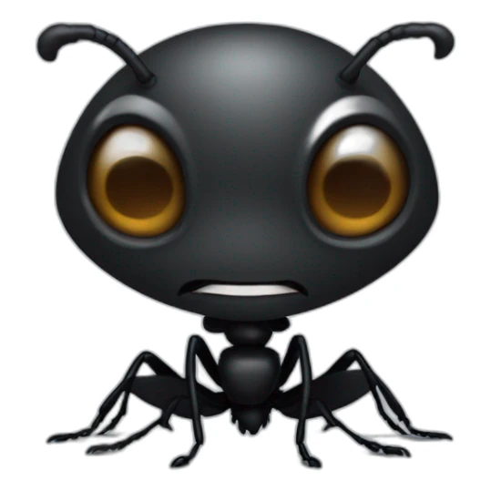 A personification of a dark ant sticker