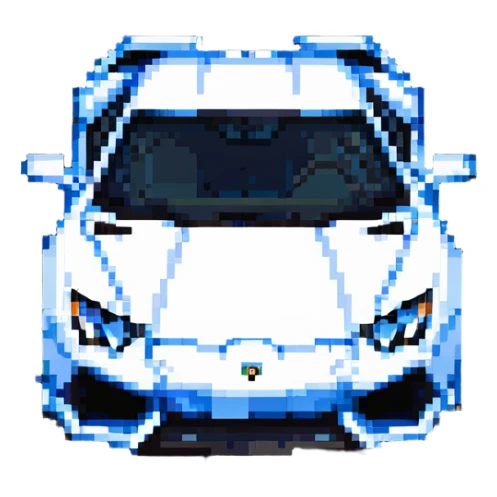 Lamborghini Aventador in Minecraft blocky style sticker