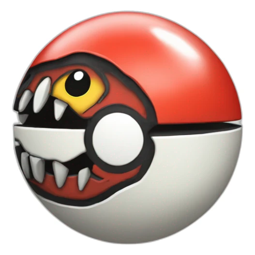 pokeball with a JurassicPark logo sticker