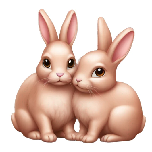 Pair of rose gold bunnies  sticker