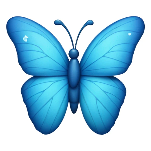 Blue Butterfly with Blue Hearts on Wings  sticker