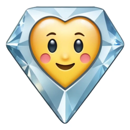 diamond-shaped map pin, sparkling effect, premium location, apple style emoji sticker