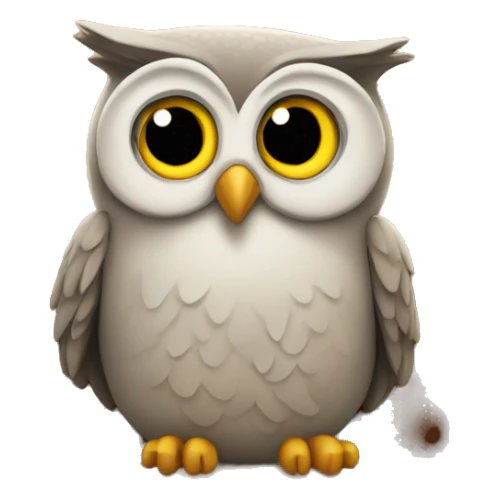 owl watching a movie sticker