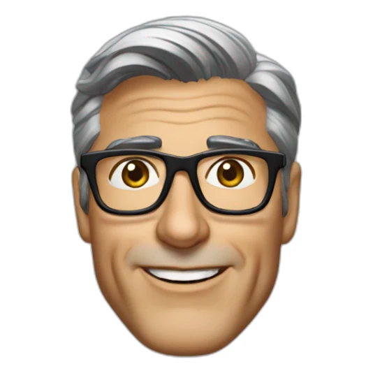 George clooney innovation consultant wearing glasses sticker