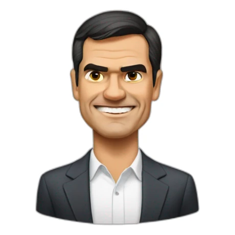 Pedro Sánchez mostrando el símbolo de victoria sticker