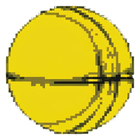 yellow orb with motion lines, 32x32 pixel art game speed power-up sticker
