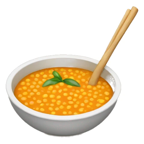 Bowl of orange dal  sticker