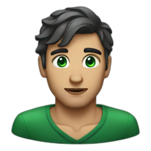 man an emerald in his eyes sticker