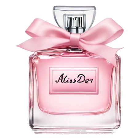 Light pink Miss Dior perfume with bow sticker
