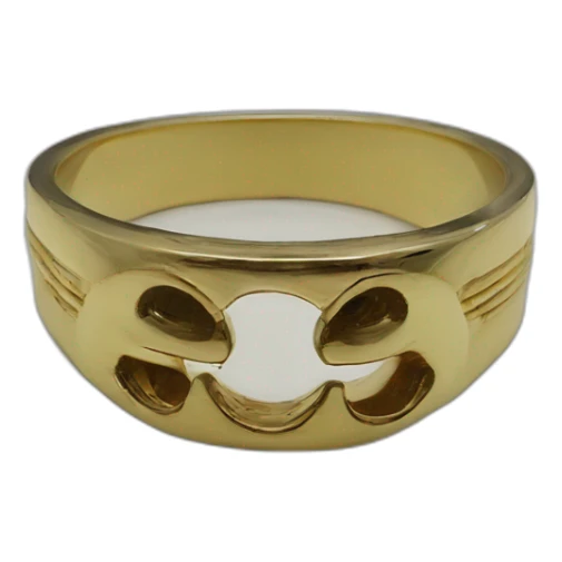anillo cubano en forma de número 55 Oro18k italiano sticker