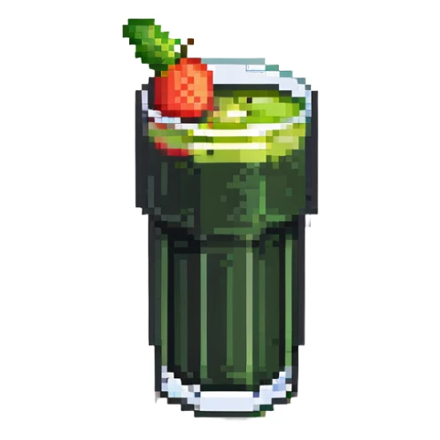 fresh juice in a tall glass sticker