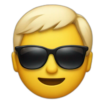 emodji with black sunglasses sticker