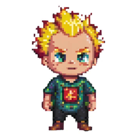 Jack Jack in the style of pixel art sticker
