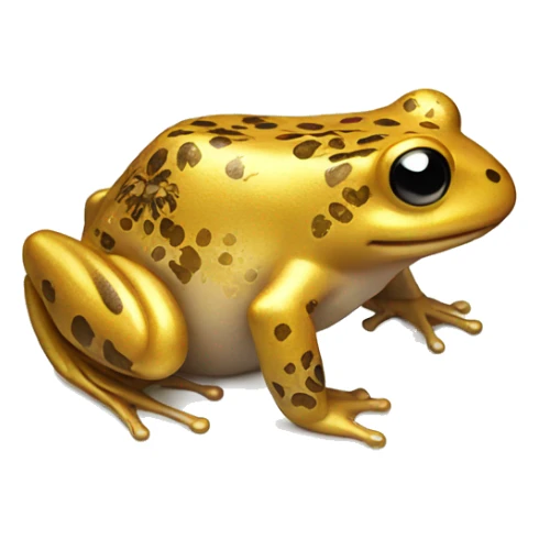 Golden frog with floral pattern on its body  sticker