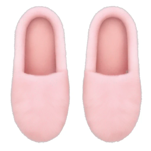 Pastel pink fur slippers sticker