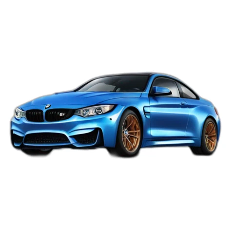 Smurf cat dans une BMW m4 gts bleu nuit sticker