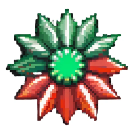 Star-shaped members badge with green to red gradient rays emanating from center sticker