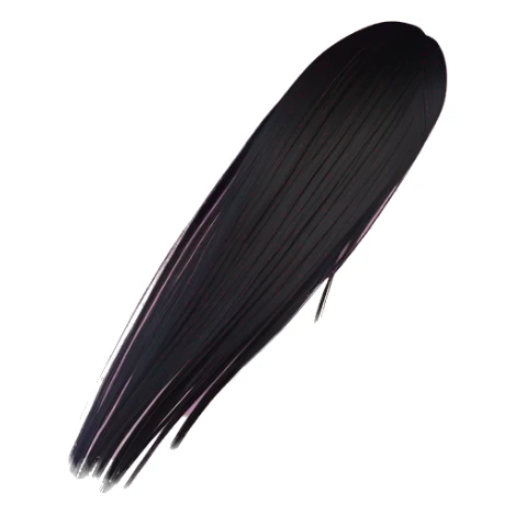 Black hair with bangs long hair sticker