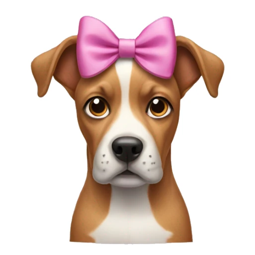 dog with a bow on its head sticker