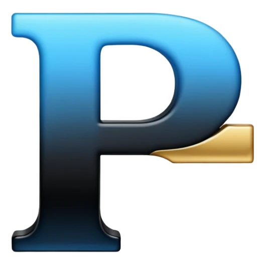 Bold Black-Blue-White-Gold Font Letter “I” sticker