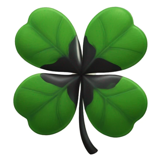 black 5 leaf clover, kina like the black clover nime sticker