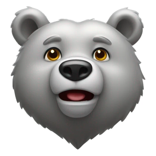 realistic-falling-in-love-grey-bear-with-eyes-in-the-form-of-hearts sticker