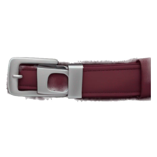 Burgundy buckle detail dress pants sticker