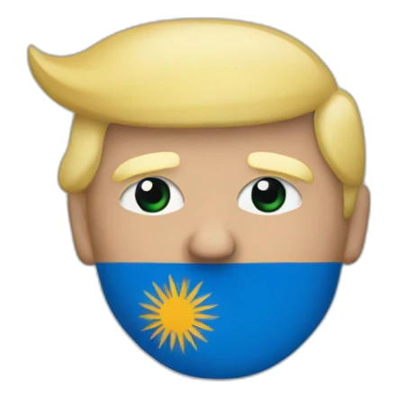 Trump whit an argentinian flag sticker