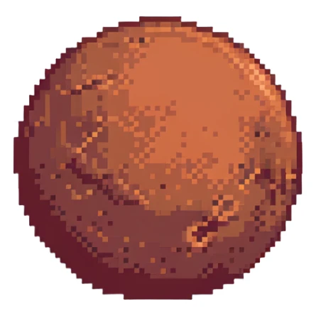 Mars red planet sticker