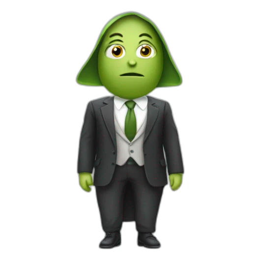 Avocat avec des bras, des jambes et un visage sticker