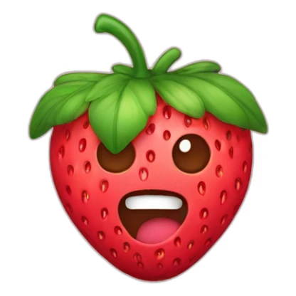 Fresa inanimada con un lazo puesto  sticker