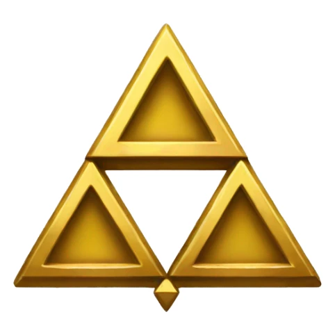 Zelda triforce symbol golden sticker