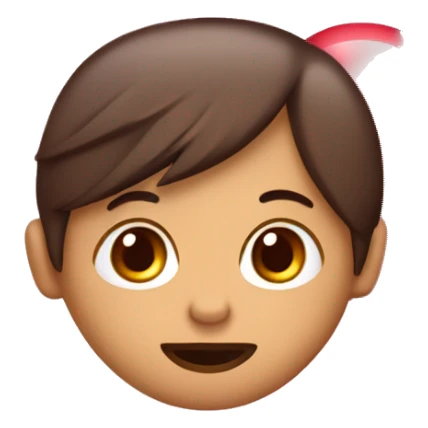 emoji de embarazada con cabello rojo y un corazon rosado sticker