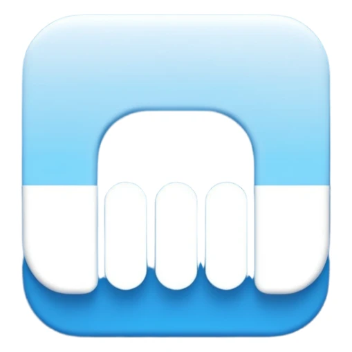 Create a modern, clean vector illustration of the Deezer app icon, designed in a smooth flat + soft 3D illustration style.
 sticker